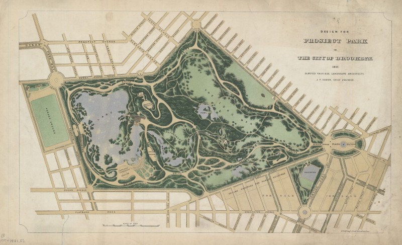 Одна из самых первых карт парка (1871год)