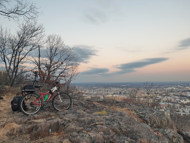 Вечерний вид с горы Garret Mountain Reservation